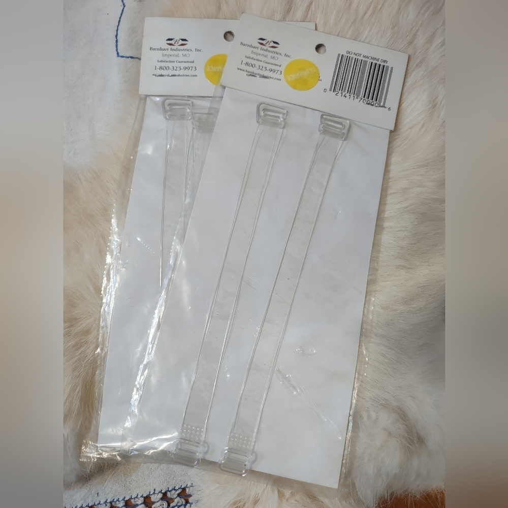 Invisible Bra Straps 2 Pairs Invisi-Strap Clear Plastic Bra Straps - Picture 4 of 4